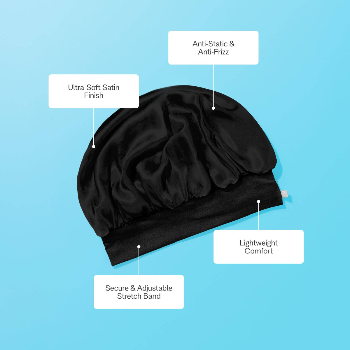 Satin Sleep Bonnet For Mid-Length Hair - Sweet Dreams