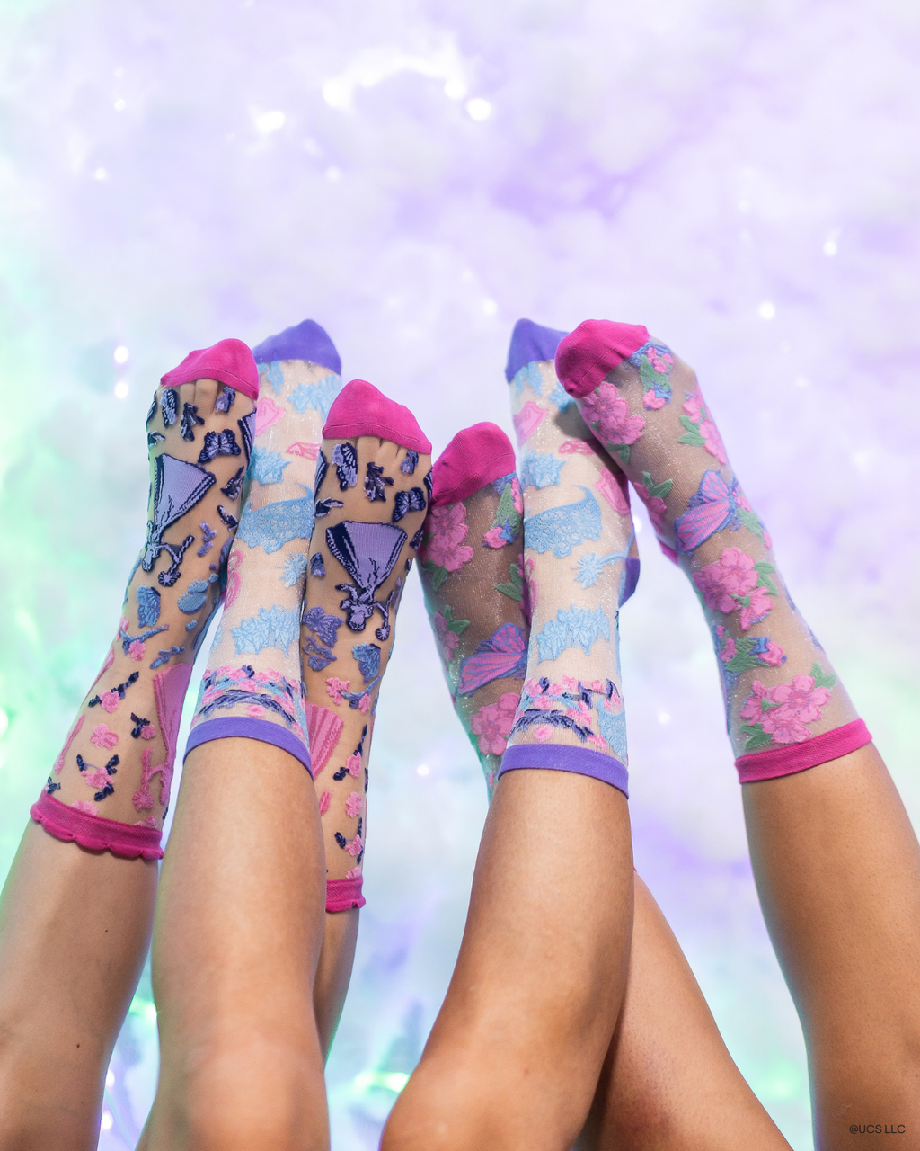 Wicked Get Ready with Glinda Shimmer Sheer Crew Sock
