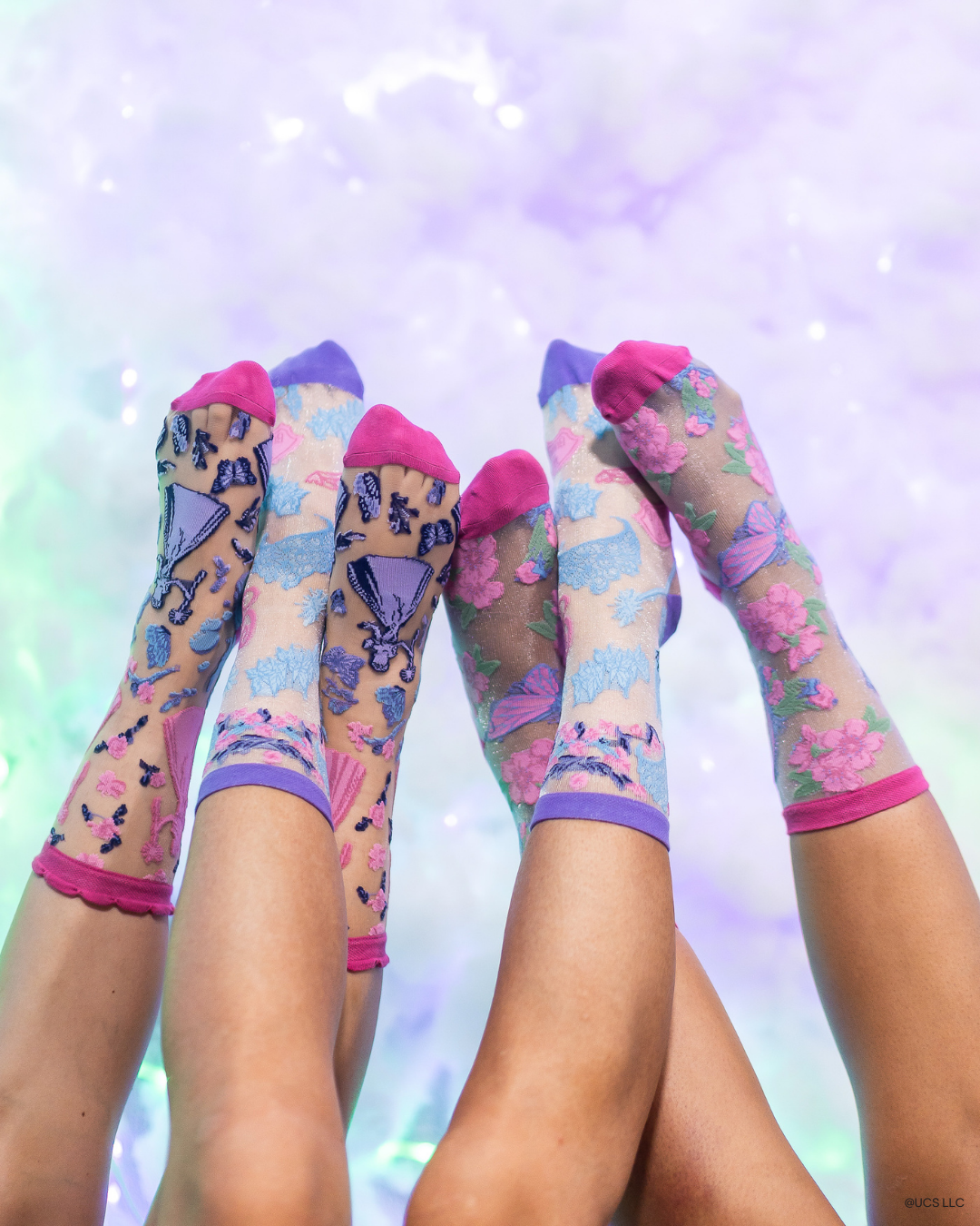 Wicked Get Ready with Glinda Shimmer Sheer Crew Sock