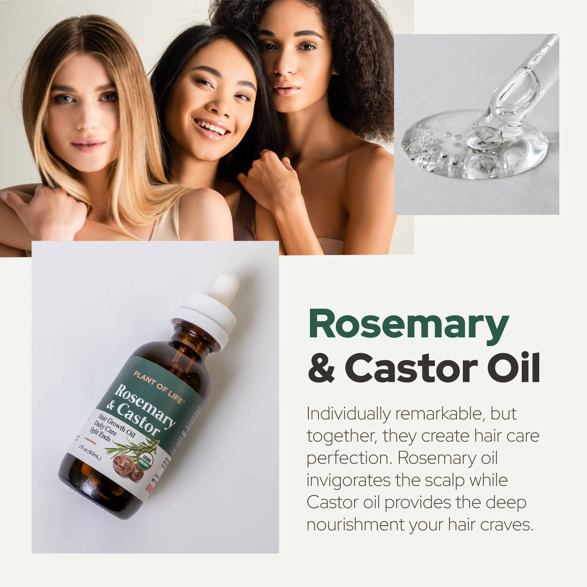 Rosemary & Castor Oil | Hair Strengthen Nourish & Treatment