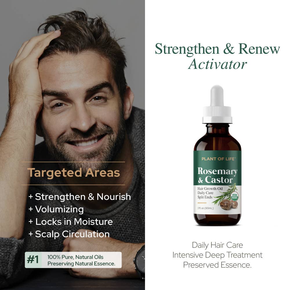 Rosemary & Castor Oil | Hair Strengthen Nourish & Treatment