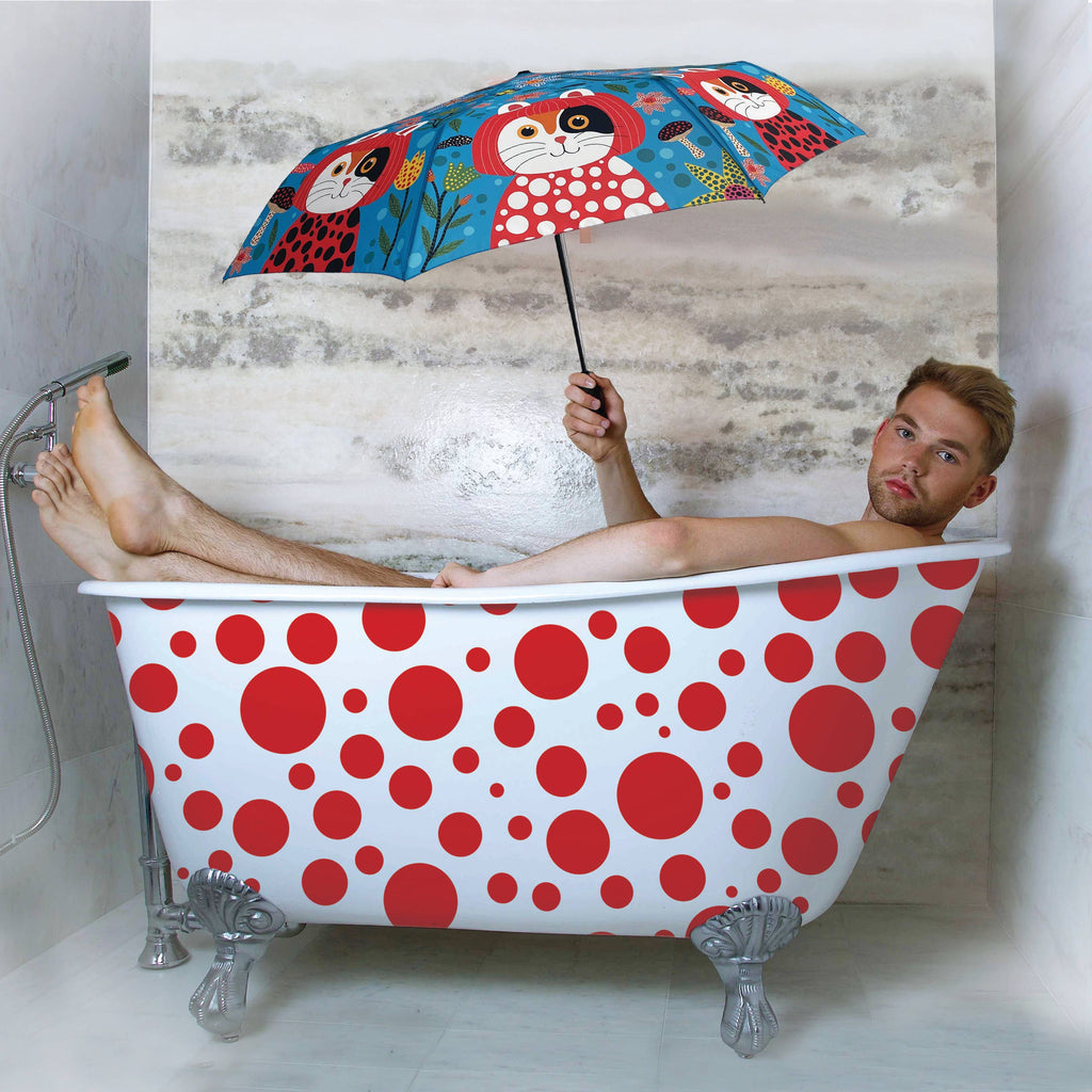 Museum Collection- Yayoi  Kusameow Kitty Cat Umbrella