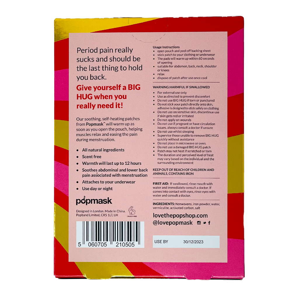 Big Hug Self Heating Menstrual Cramp Relief Patches