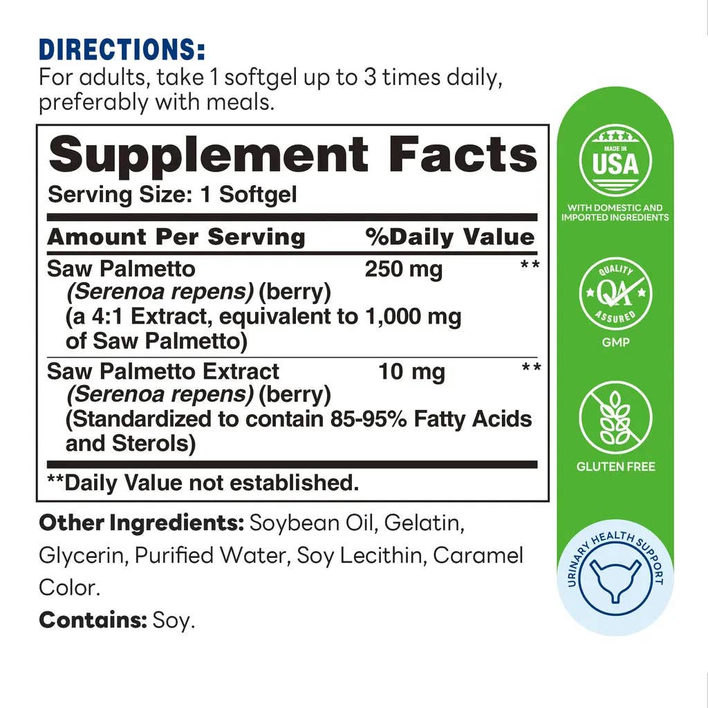 Saw Palmetto, 90 Softgels