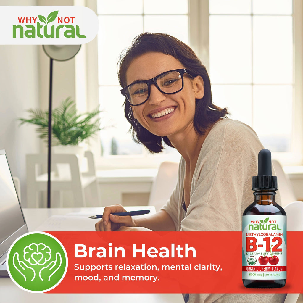 Organic Vitamin B12 Liquid Drops Supports Focus & Energy