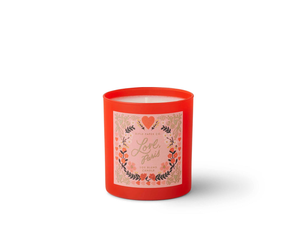 Love, Paris Valentine's Day 9 oz Glass Candle