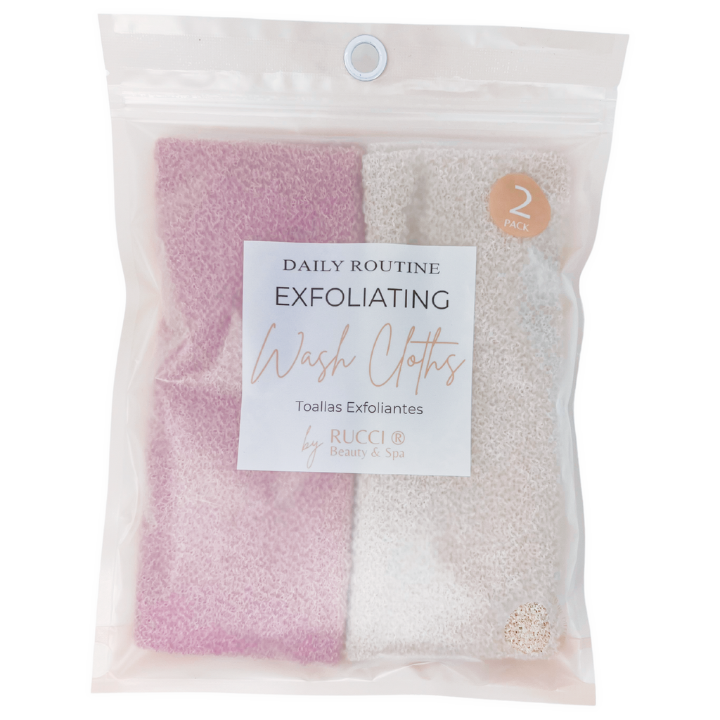 Long Exfoliating Wash Cloth Set – 2 Pack Back Scrubber