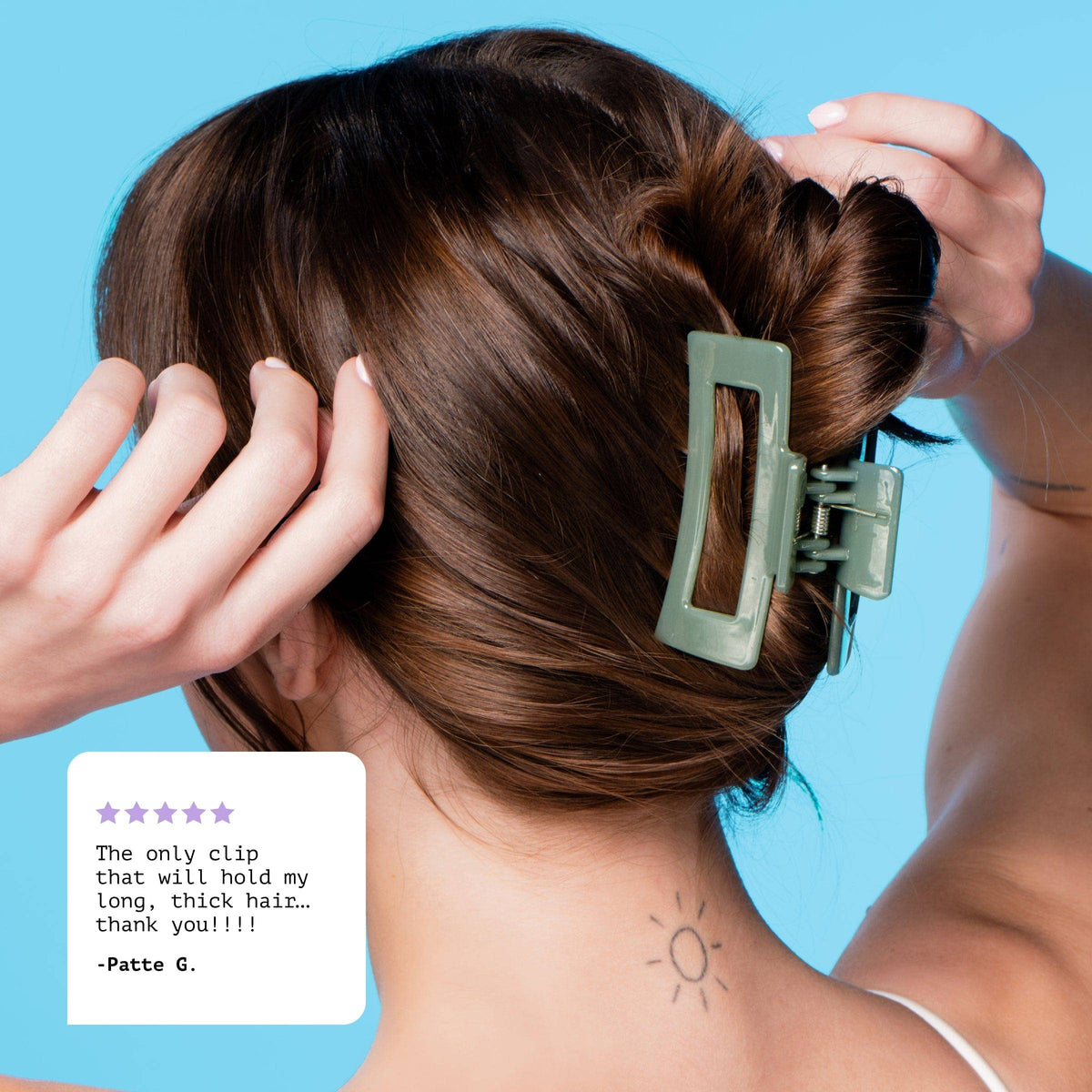 Rectangle Claw Clips For Most Hair Types - Locked In