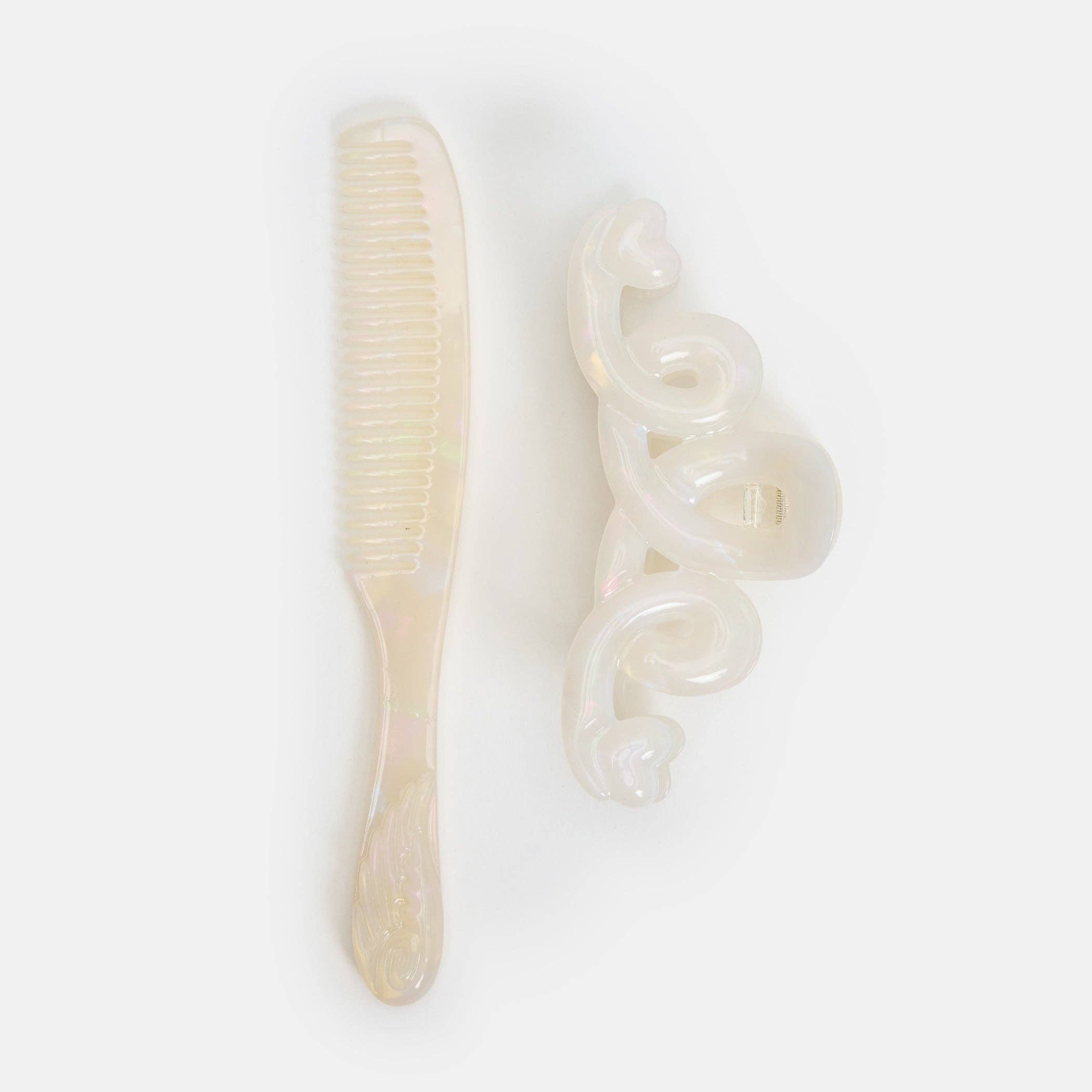 Claw & Comb Gift Set in Angel