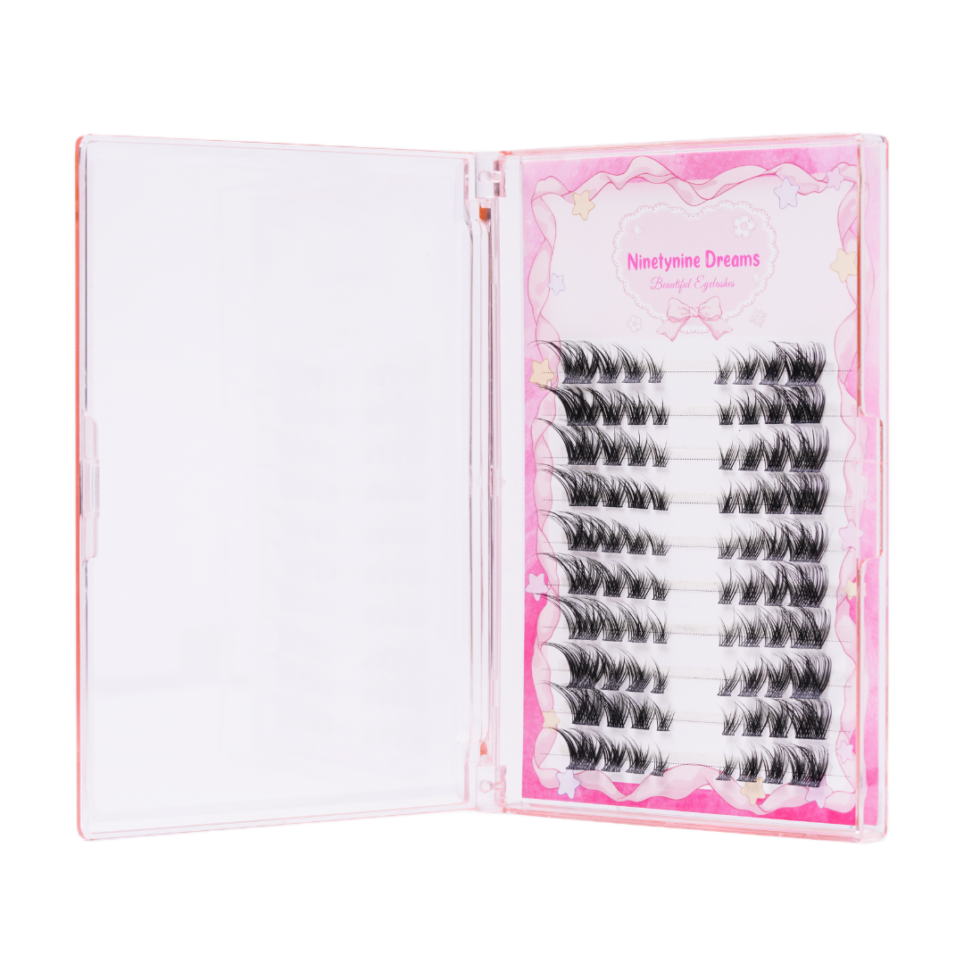 Foxy Wispy Cat-Eye Style False Lash Clusters – 80PC Pack
