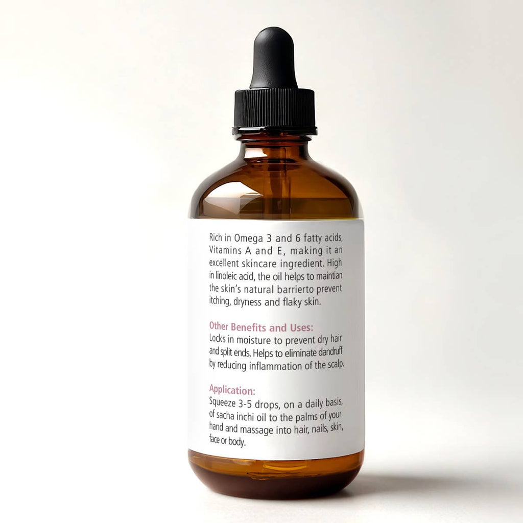 Organic Sacha Inchi Seed Oil | Locks in Moisture | 4 fl oz