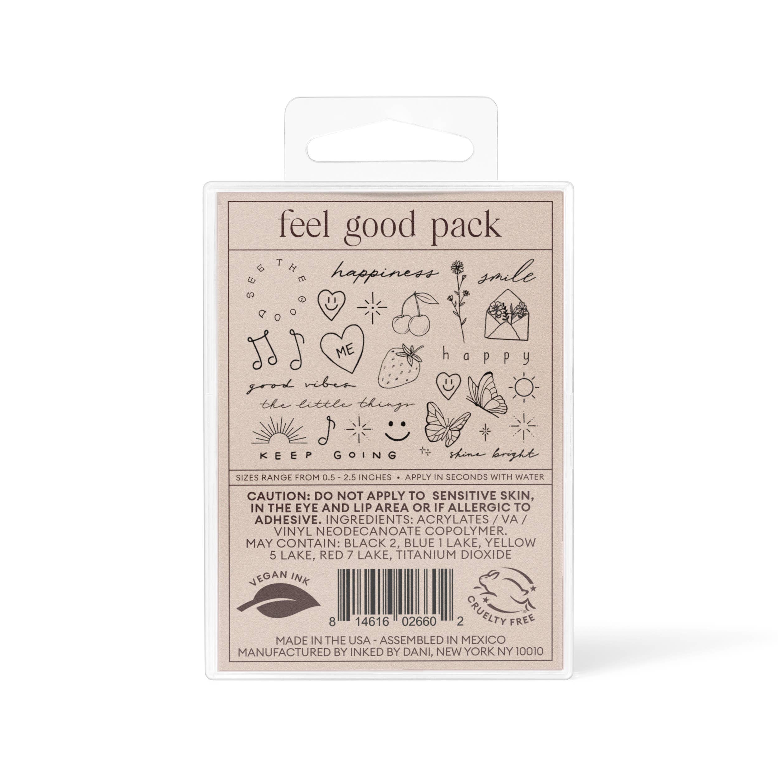 Feel Good Temporary Tattoo Pack