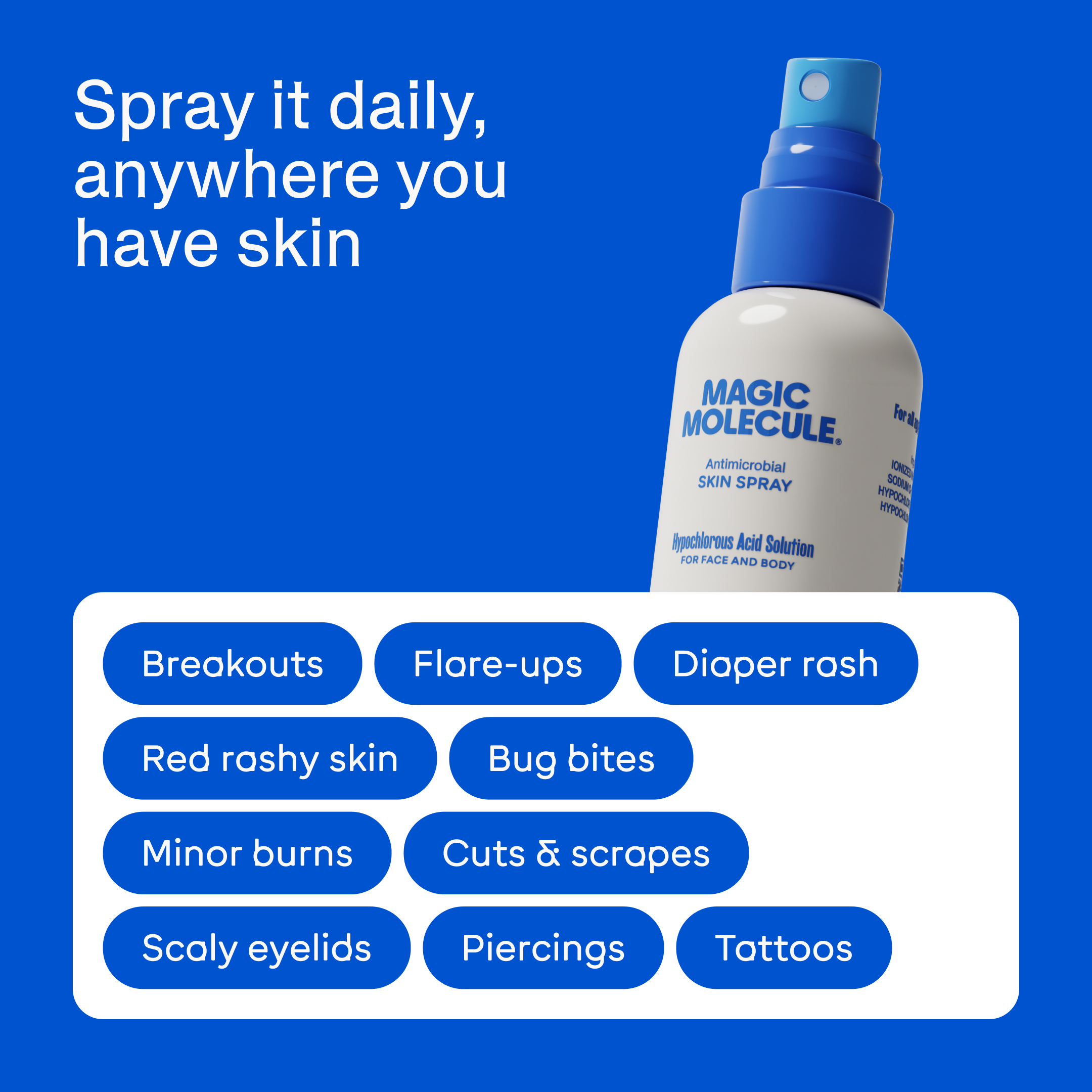 Hypochlorous Acid Antimicrobial Skin Spray