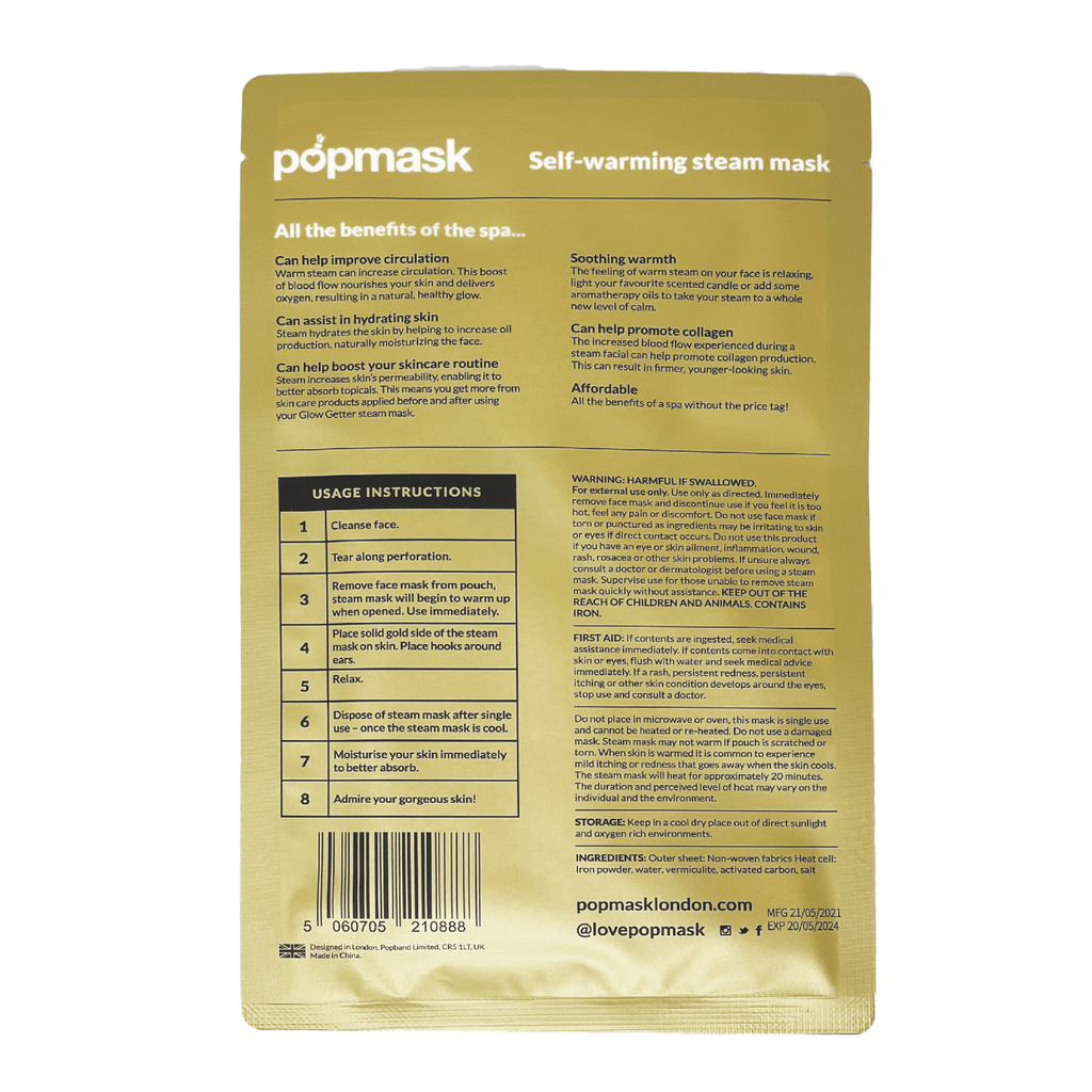 Glow Getter Self-Heating Steam Mask