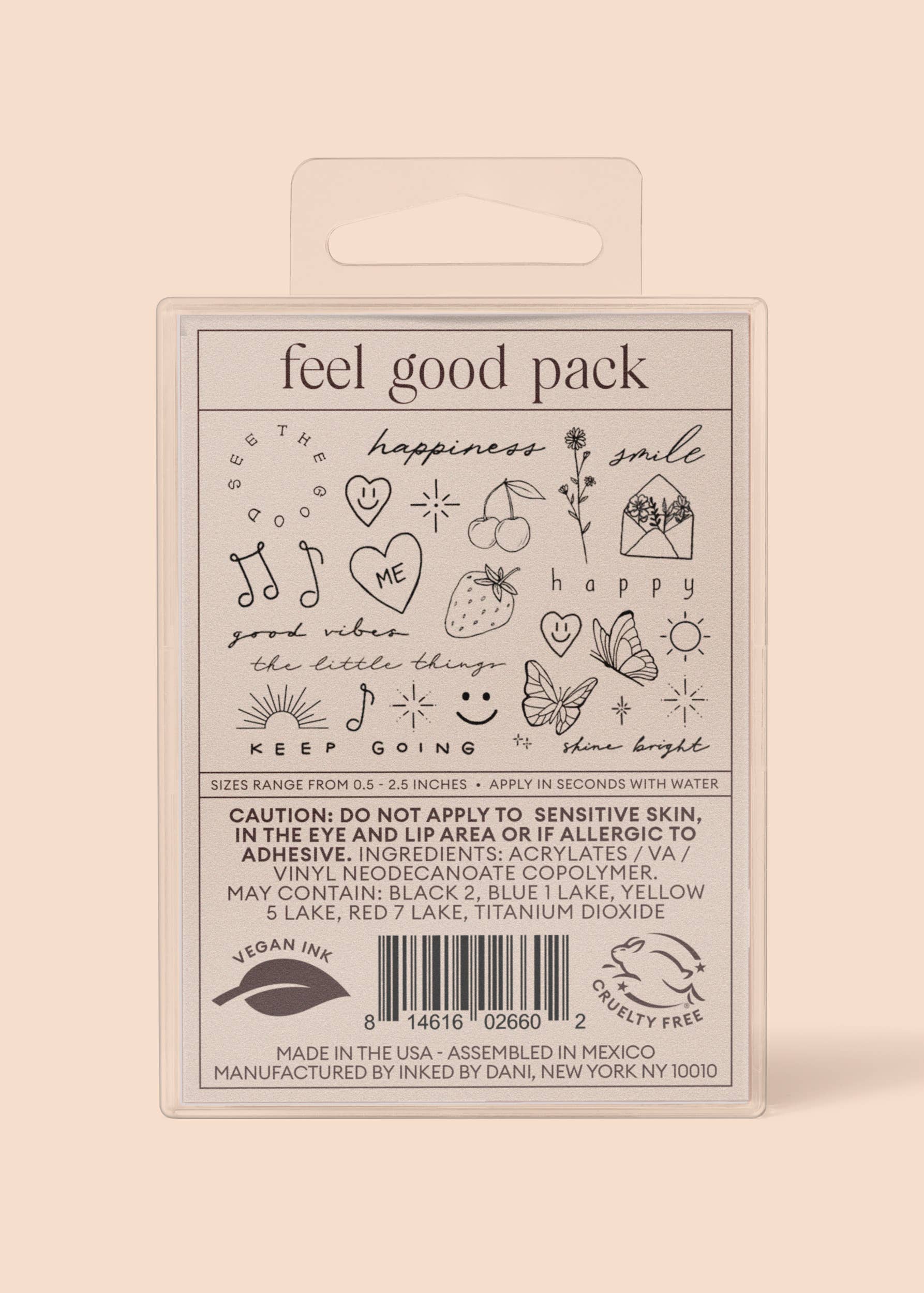 Feel Good Temporary Tattoo Pack