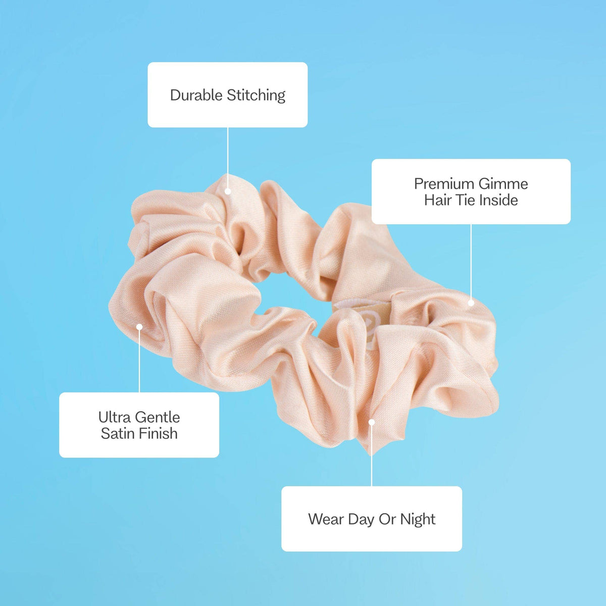 Satin Scrunchies For Most Hair Types - All Set