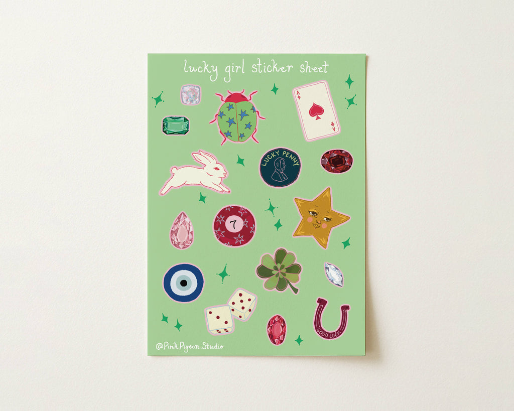 Lucky Girl Sticker Sheet