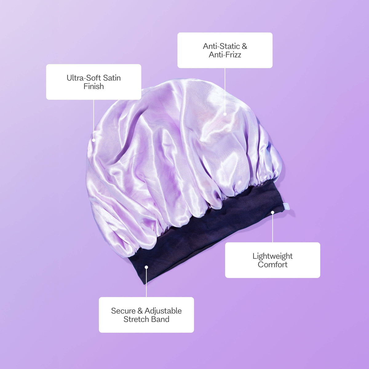 Satin Sleep Bonnet For Longer Hair - Sweet Dreams