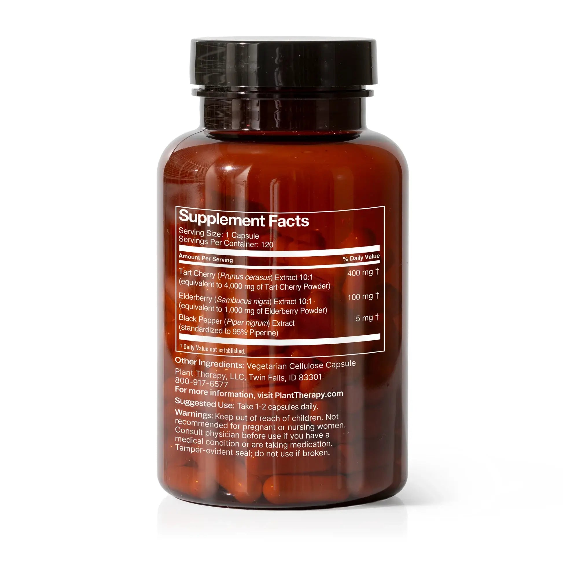 Tart Cherry with Elderberry Herbal Supplement