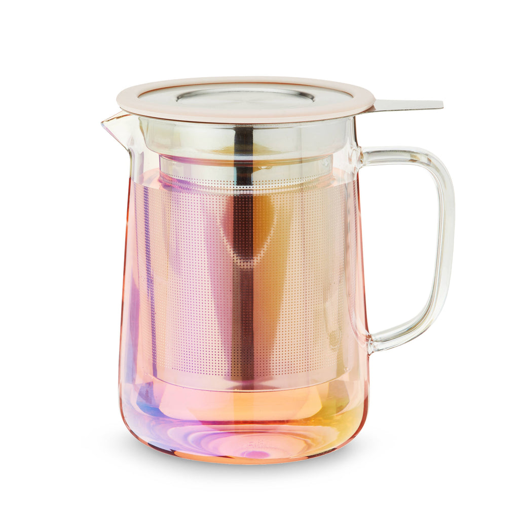 Chas™ Iridescent Glass Mini Teapot w/ Infuser & Lid