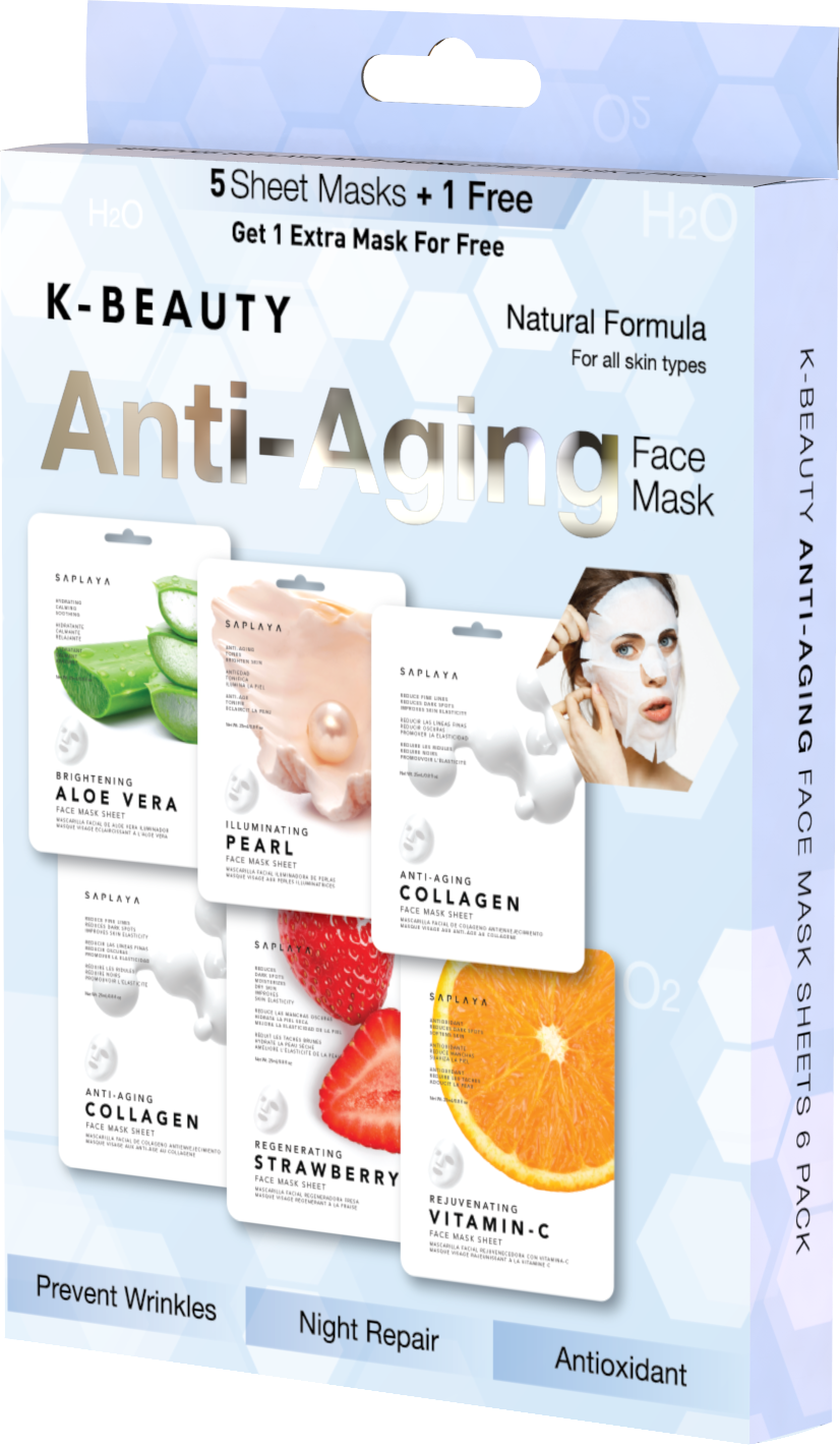 K-Beauty Anti-Aging Face Mask Sheet Set