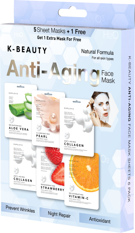 K-Beauty Anti-Aging Face Mask Sheet Set