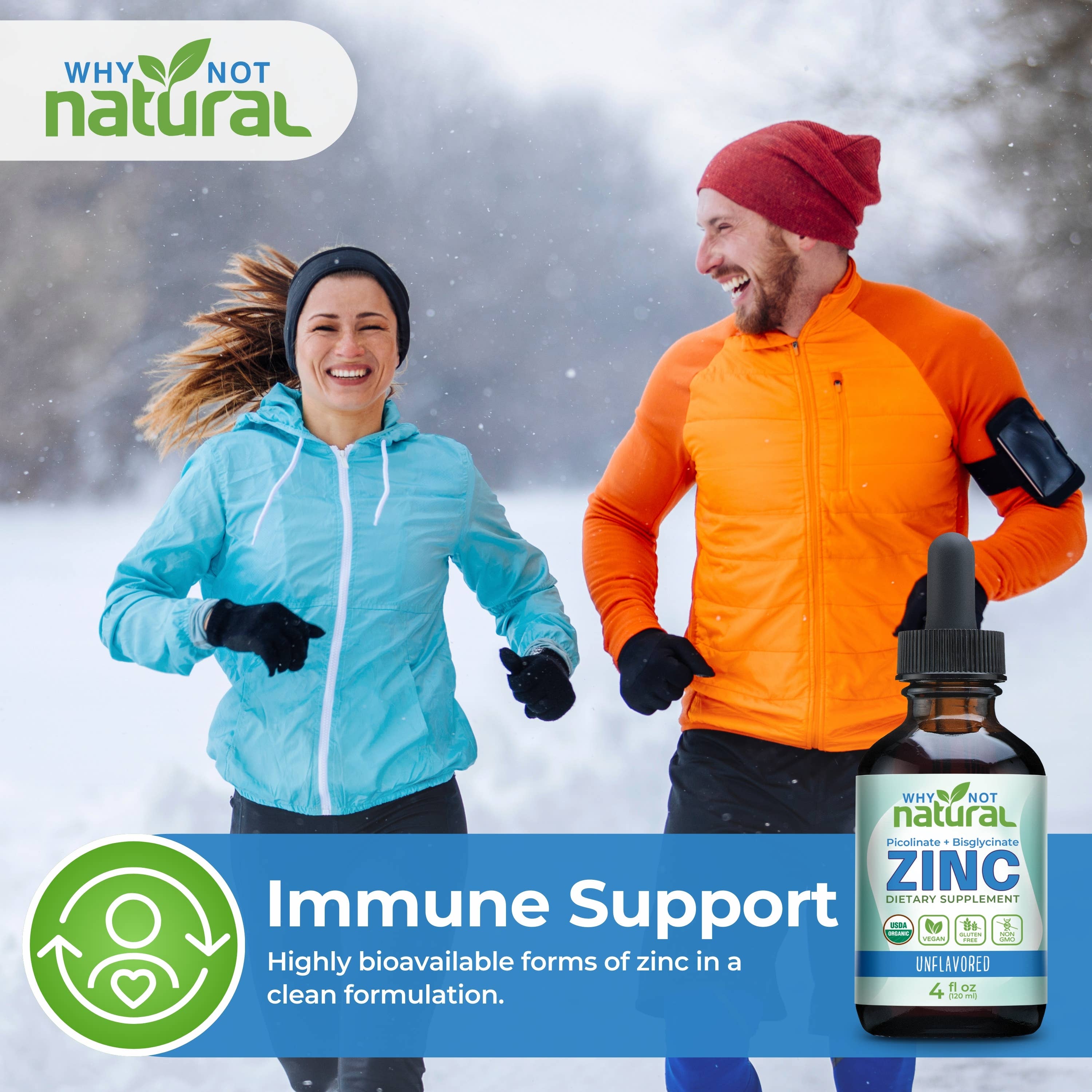 Organic Liquid Zinc Drops Supplement