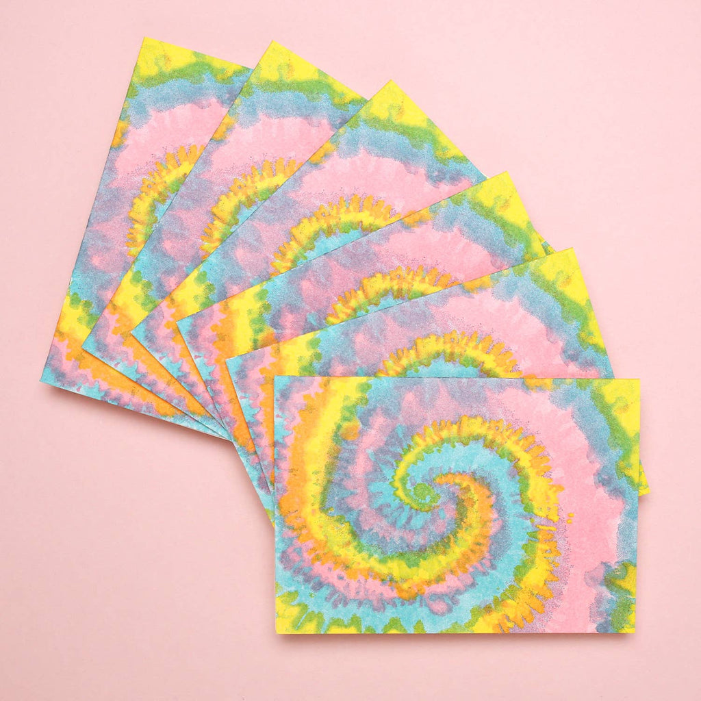 Tie Dye Pattern Letterpress Card Box Set