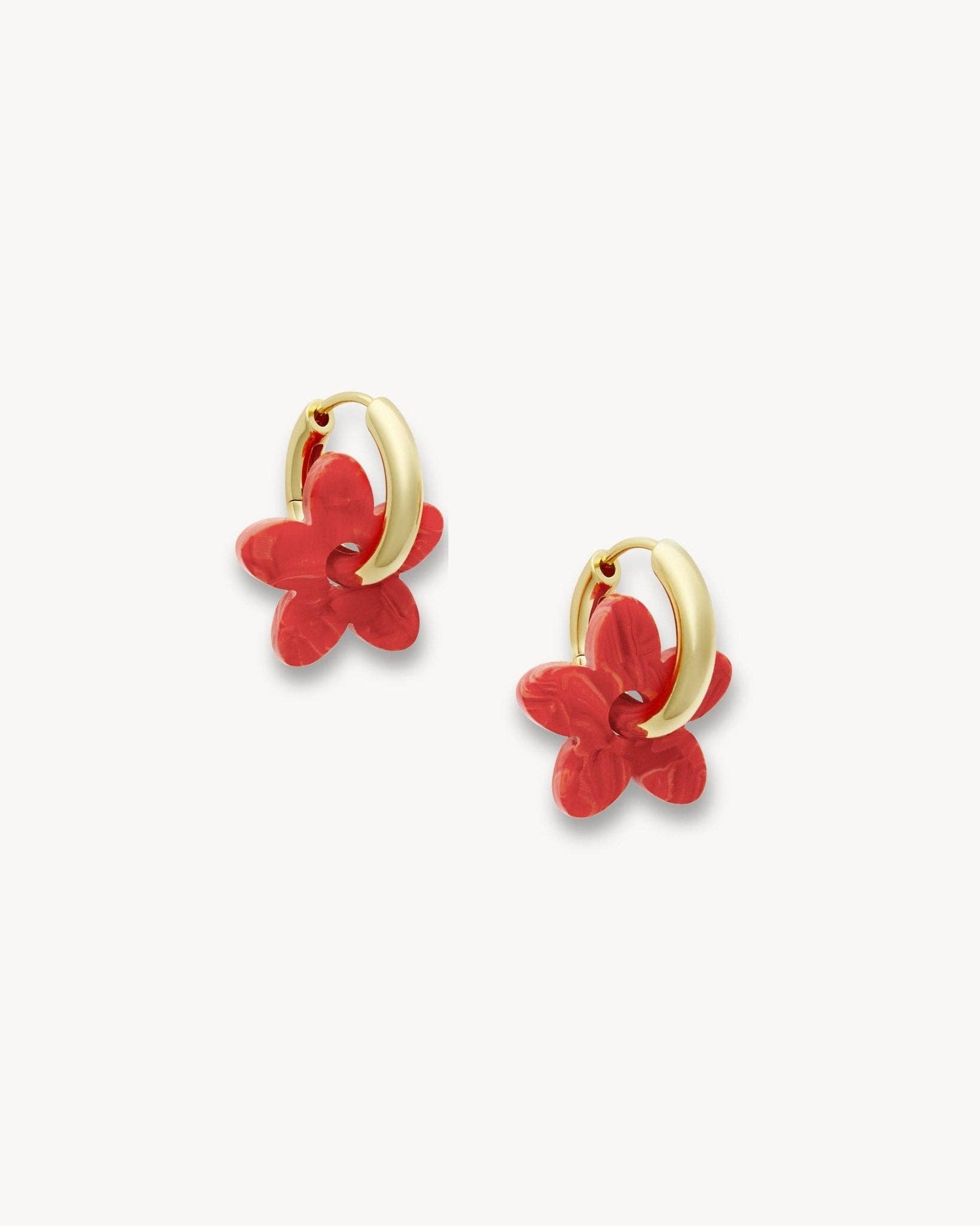 Petite Flower Charms in Poppy