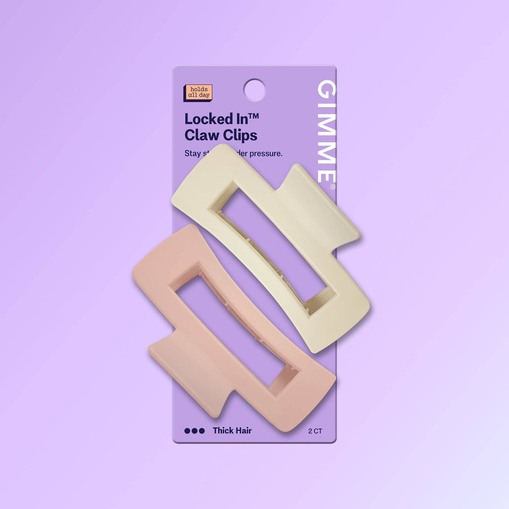 Rectangle Claw Clips For Thick or Curly Hair - Locked In