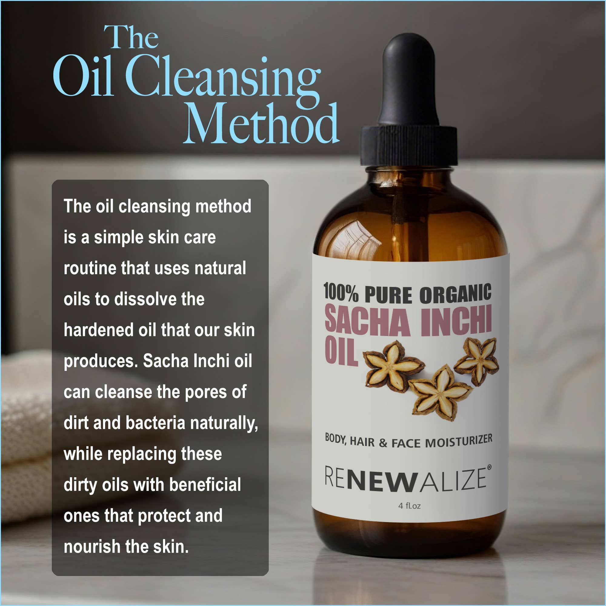 Organic Sacha Inchi Seed Oil | Locks in Moisture | 4 fl oz