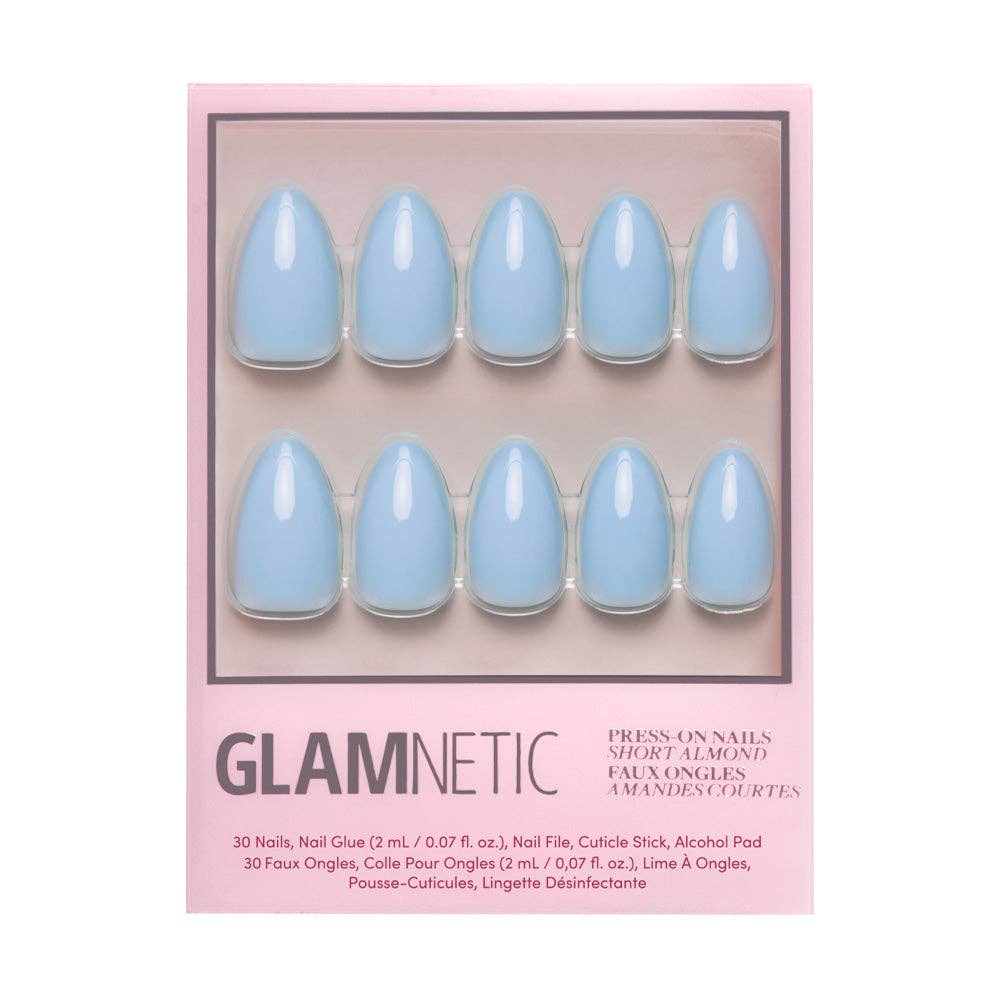 Soft Blue Press-On Nails | Short Almond