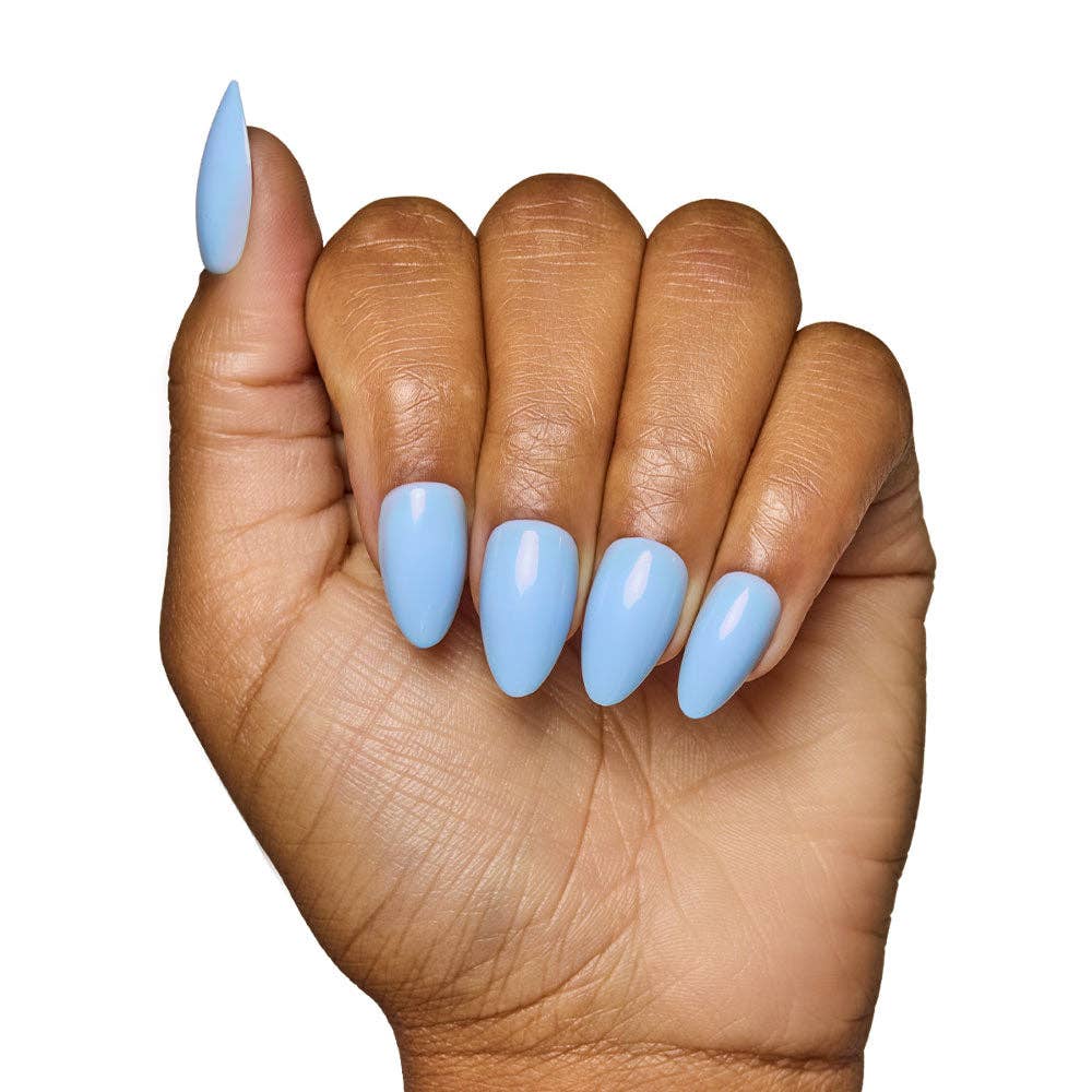 Soft Blue Press-On Nails | Short Almond
