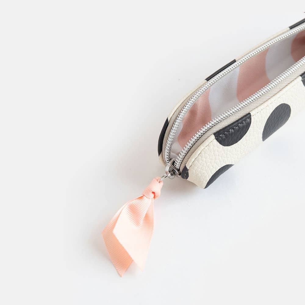Mono Scattered Dot Pencil Case