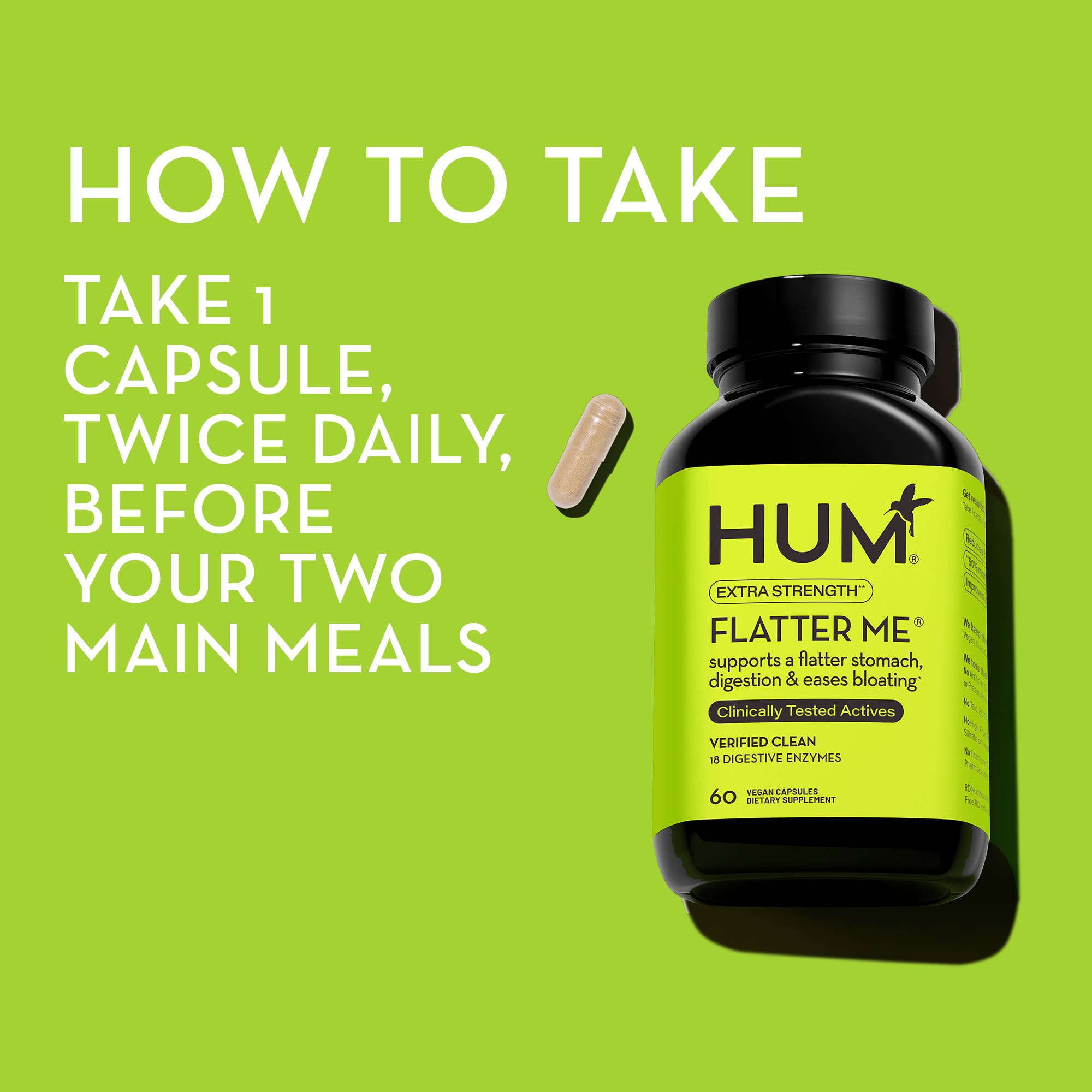 Flatter Me Extra Strength Digestive Enzymes Capsules