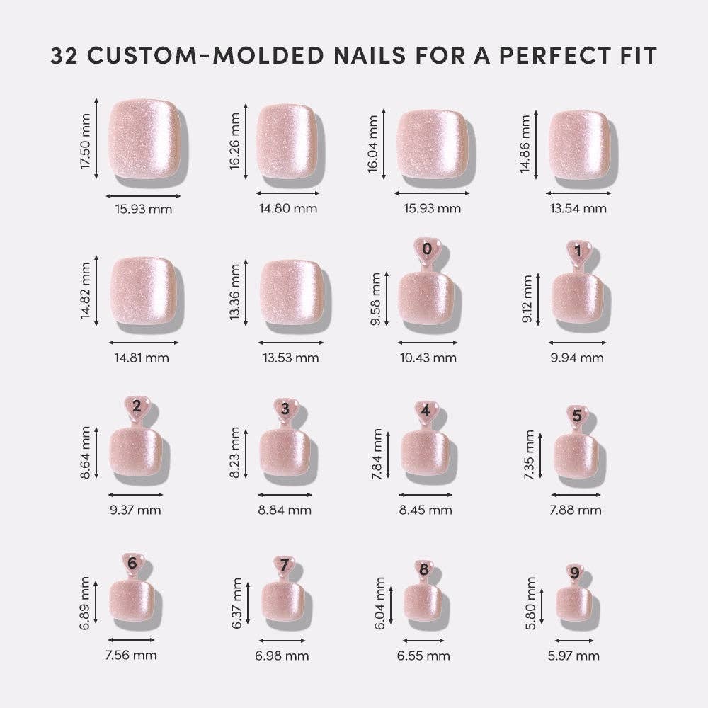 The Vow Nude Velvet Toe Press-On Nails