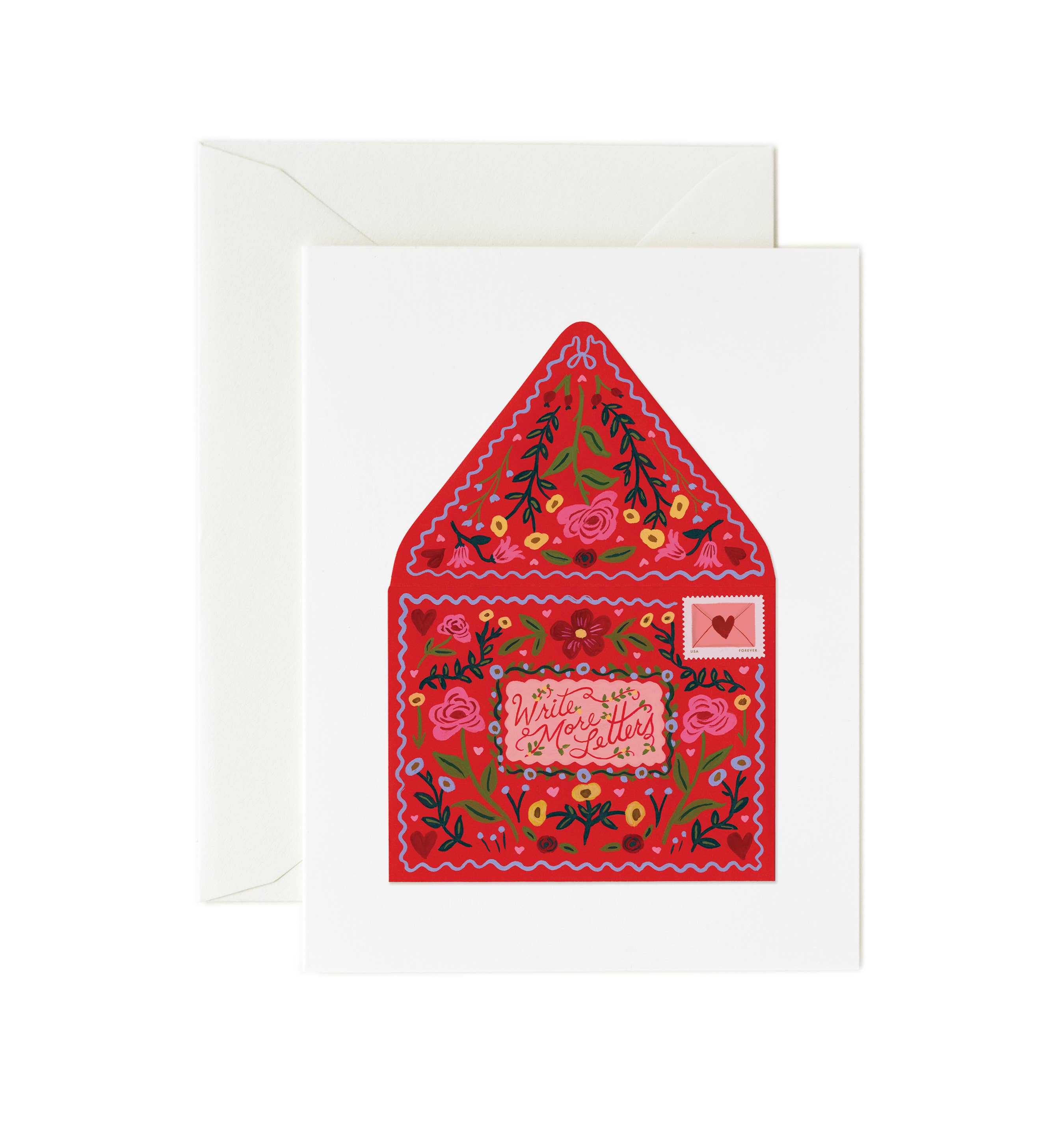 Write More Letters Valentine's Day Card