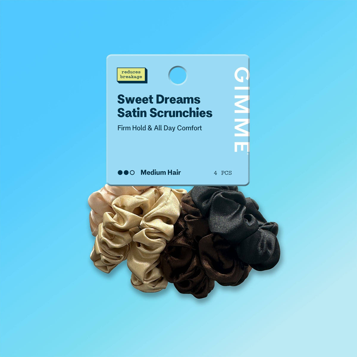 Satin Scrunchies For Most Hair Types - All Set
