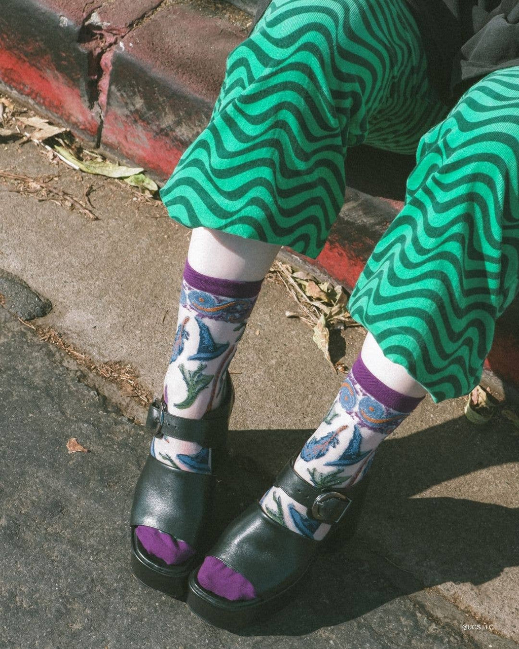 Wicked Elphaba's Power Shimmer Sheer Crew Sock