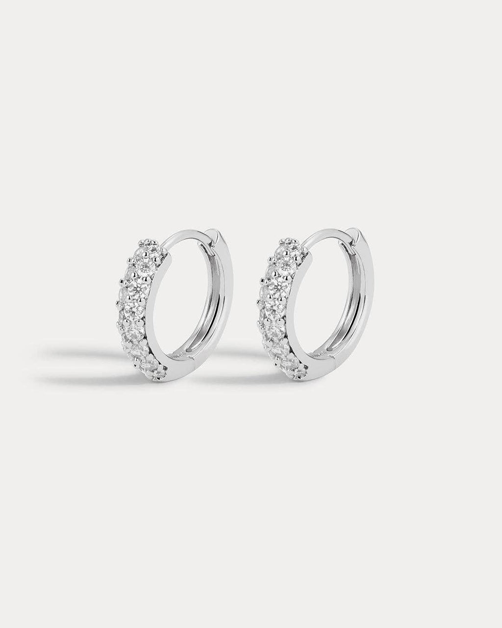 Baby Pave Huggies- Silver