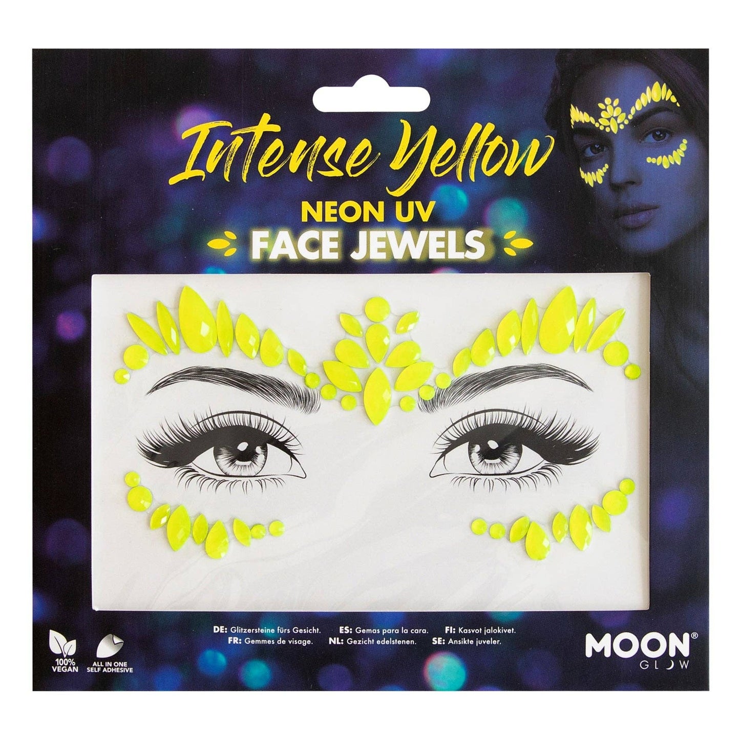 Neon UV Glow Blacklight Adhesive Gems, Jewels & Rhinestones