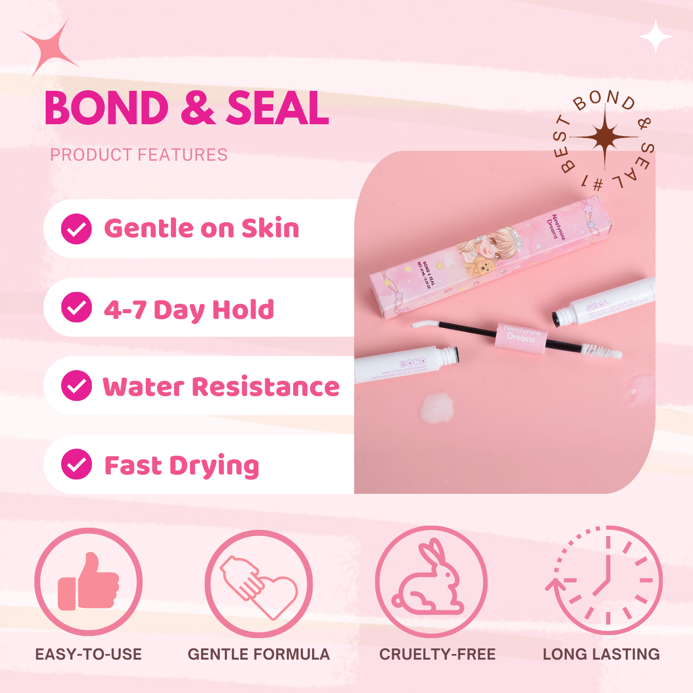 Bond & Seal Waterproof Long-Lasting Eyelash Glue