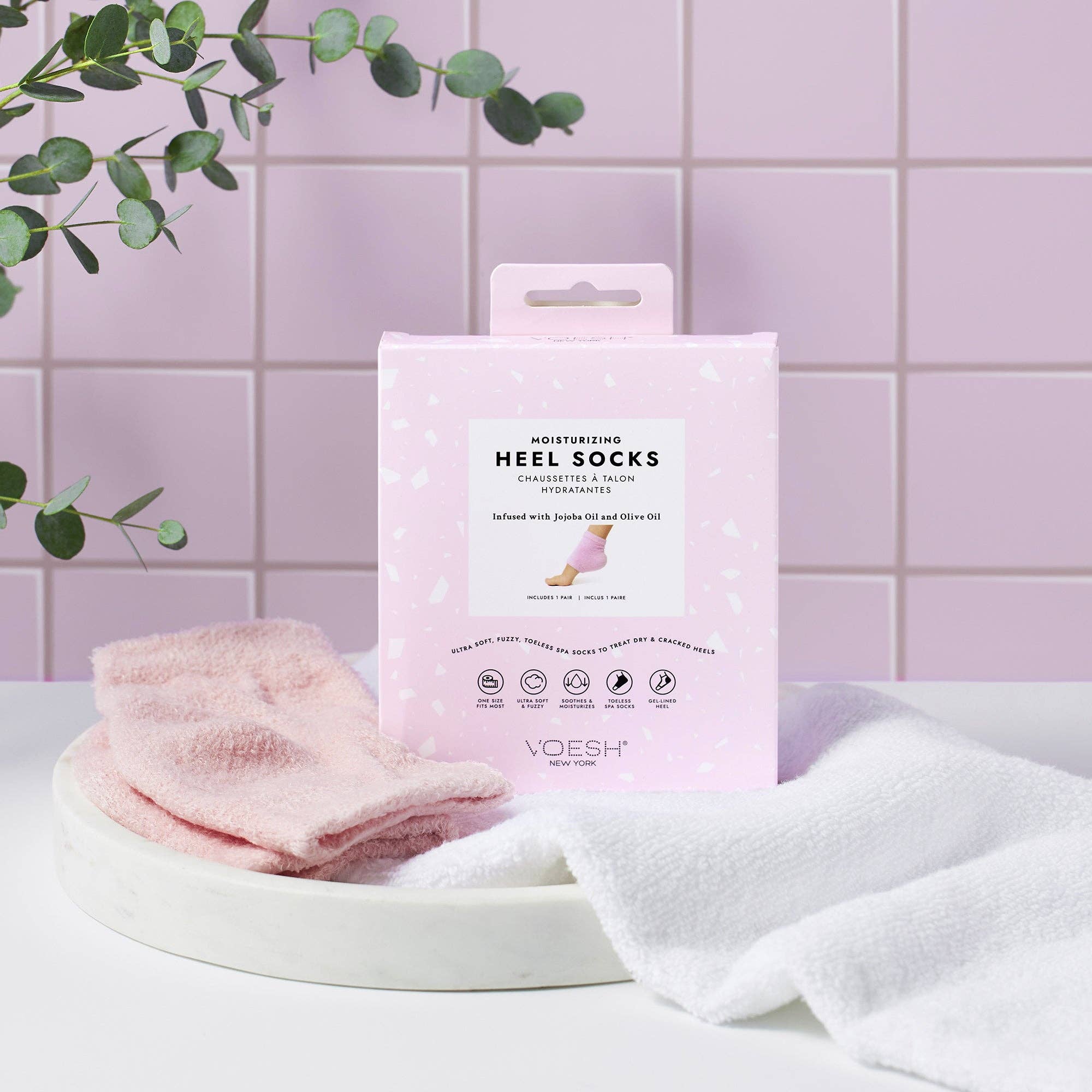 Moisturizing Heel Socks-Pink