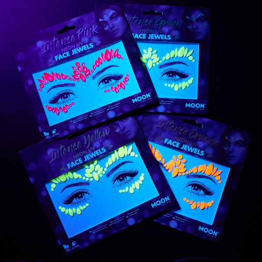 Neon UV Glow Blacklight Adhesive Gems, Jewels & Rhinestones