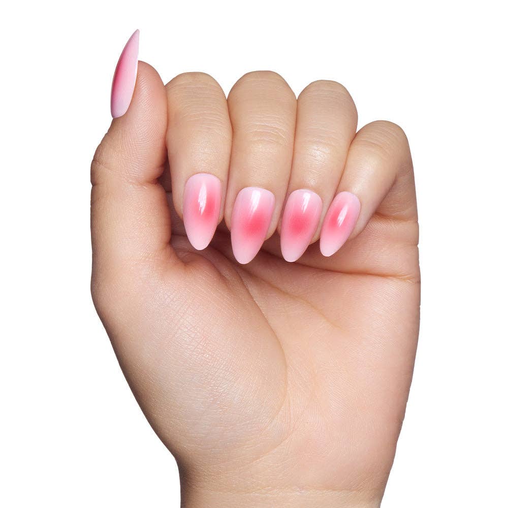 Blushing Aura Press-On Nails | Short Almond