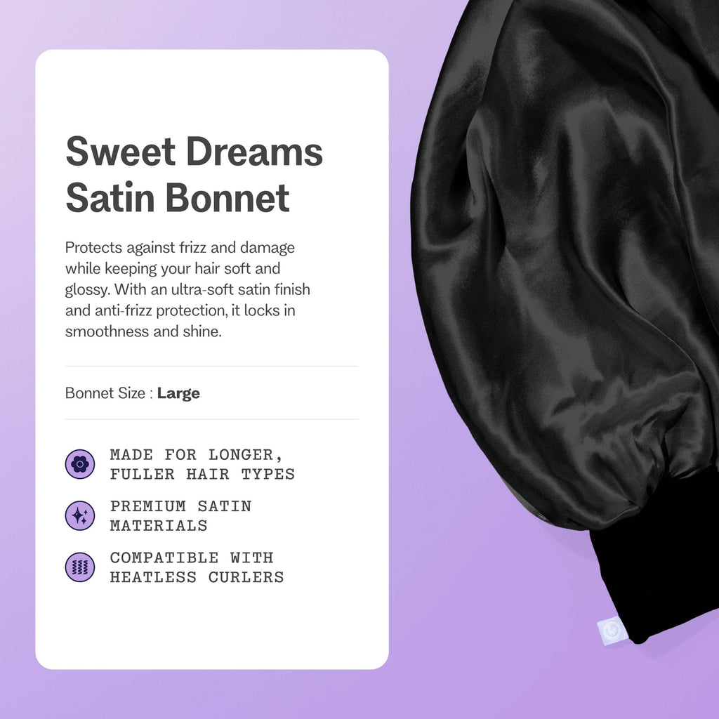 Satin Sleep Bonnet For Longer Hair - Sweet Dreams