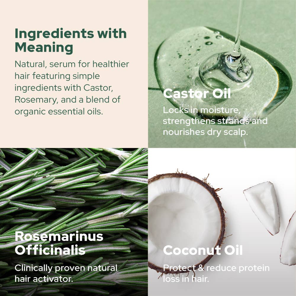 Rosemary & Castor Oil | Hair Strengthen Nourish & Treatment