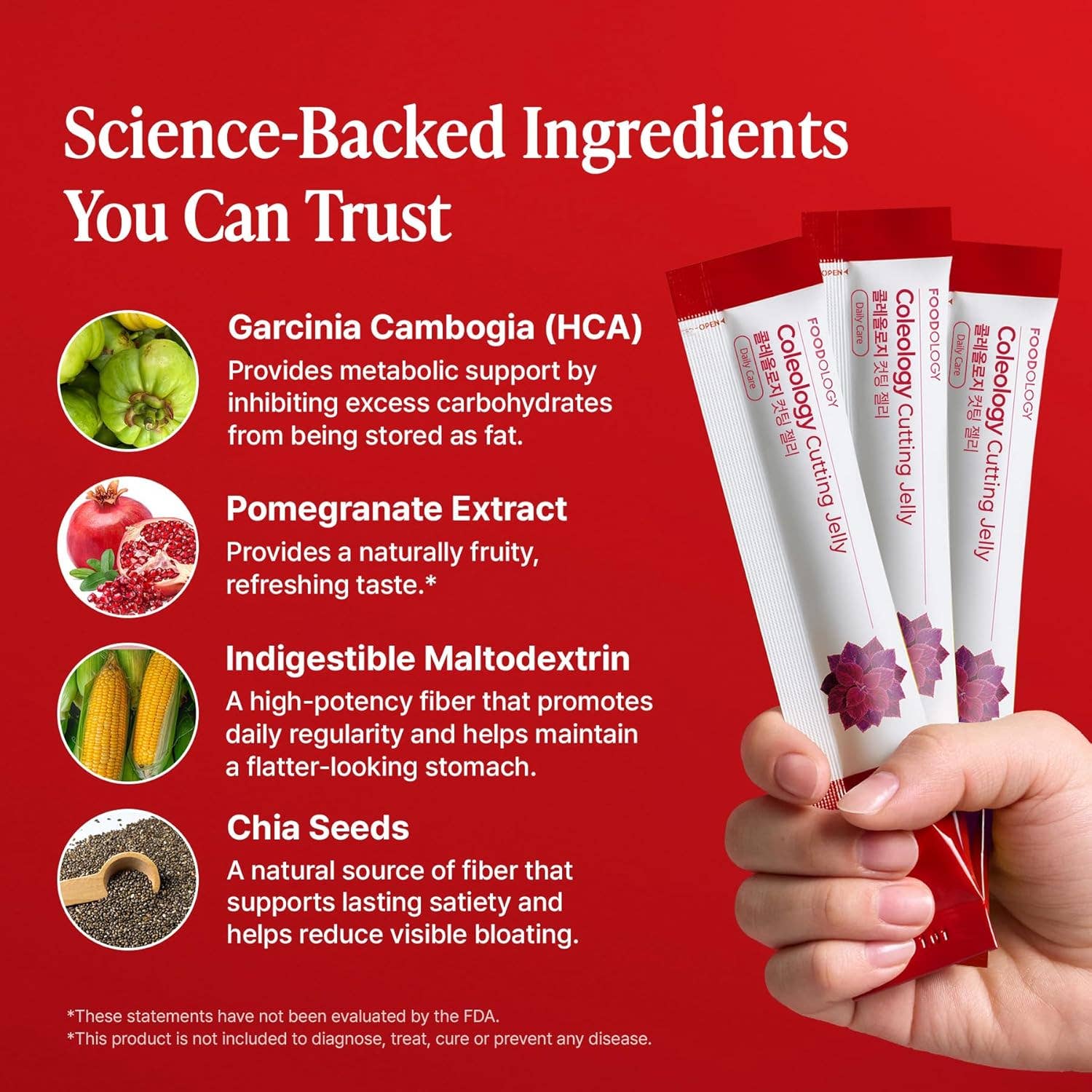 FOODOLOGY Coleology Cutting Stick Jelly (Pomegranate) 10 Sticks