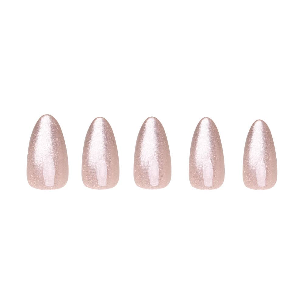 The Vow Nude Velvet Press-On Nails | Short Almond